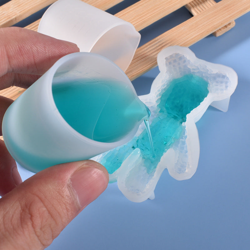 30ml 100ml 250ml 600ml Silicone Measuring Cup UV Epoxy Resin Silicone Mixing Cup DIY Tools Resin Crafts Jewelry Mixing Tool