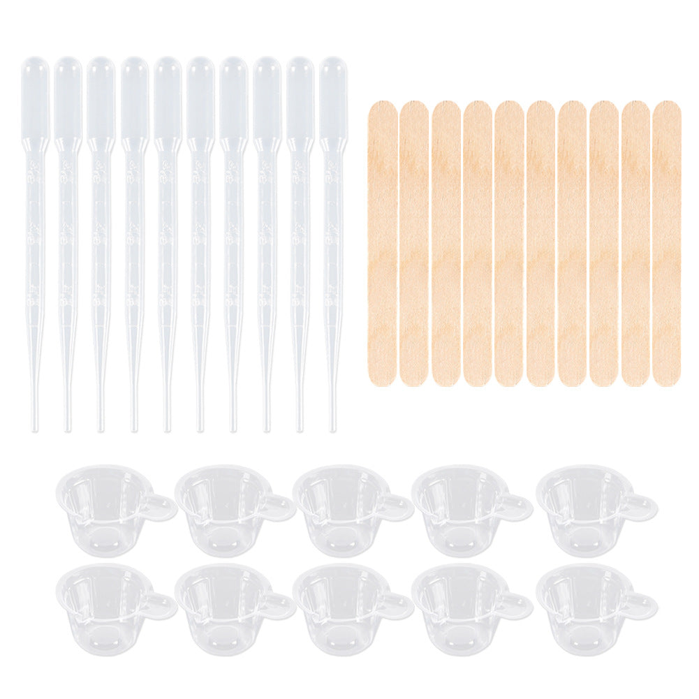 DIY Crystal Epoxy Resin Tool Set Measuring Cup Dropper Spoon Finger Cover Stirring Stick UV Resin Accessories Tool Set Kit