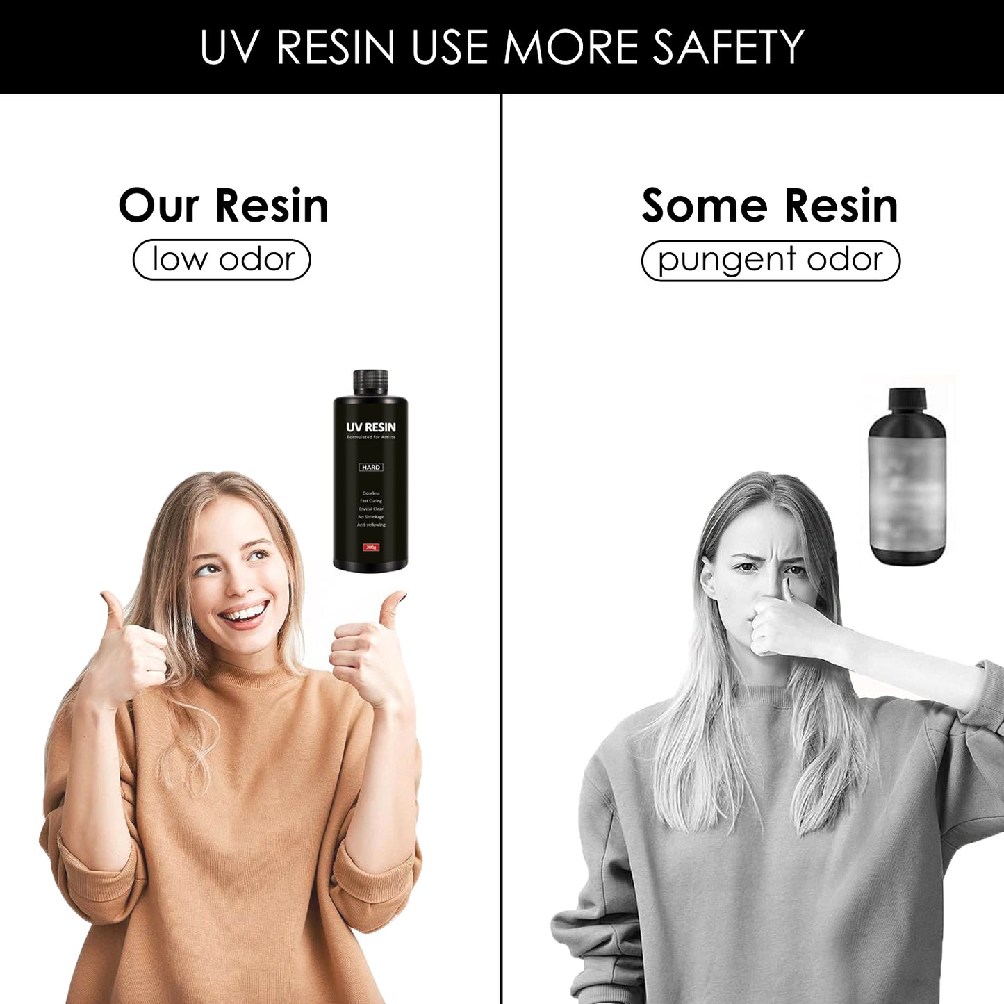 New Upgraded UV Resin Crystal Clear Hard Liquid Acrylic Resin Suitable Art Craft Beginner Making DIY Crafts Jewelry Keychains
