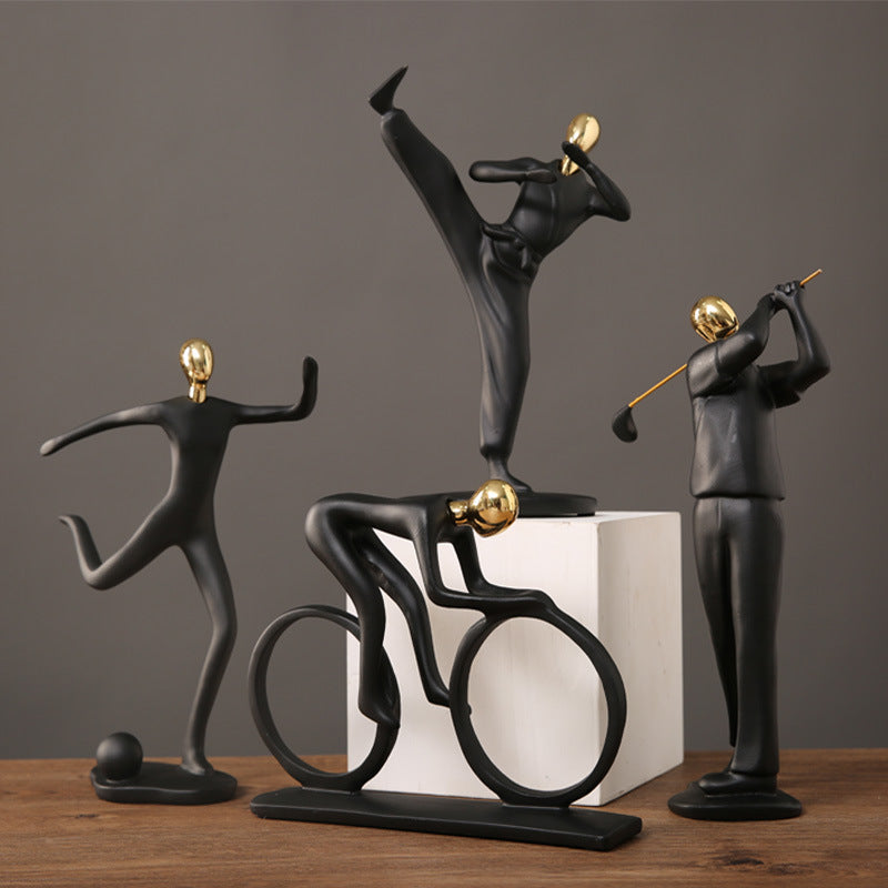Sports Character Resin Ornaments Simple Creative Light Luxury Ornaments Modern Home Decoration Sports Ornament