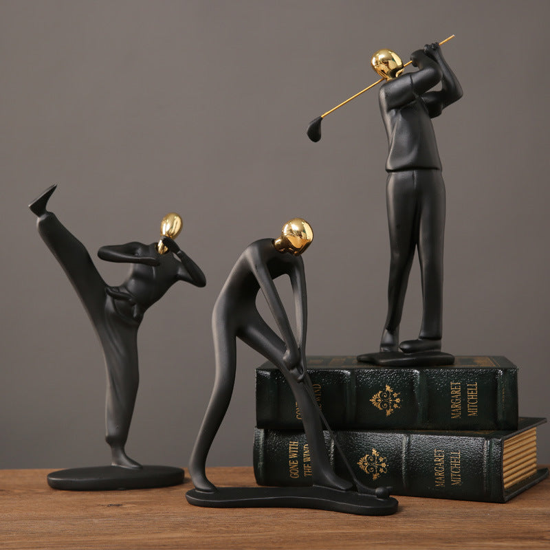 Sports Character Resin Ornaments Simple Creative Light Luxury Ornaments Modern Home Decoration Sports Ornament