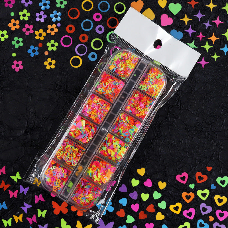 Wholesale Color Nail Art Glitter Sequins Butterfly Love Flowers Stars Manicure DIY Glitter Sequin