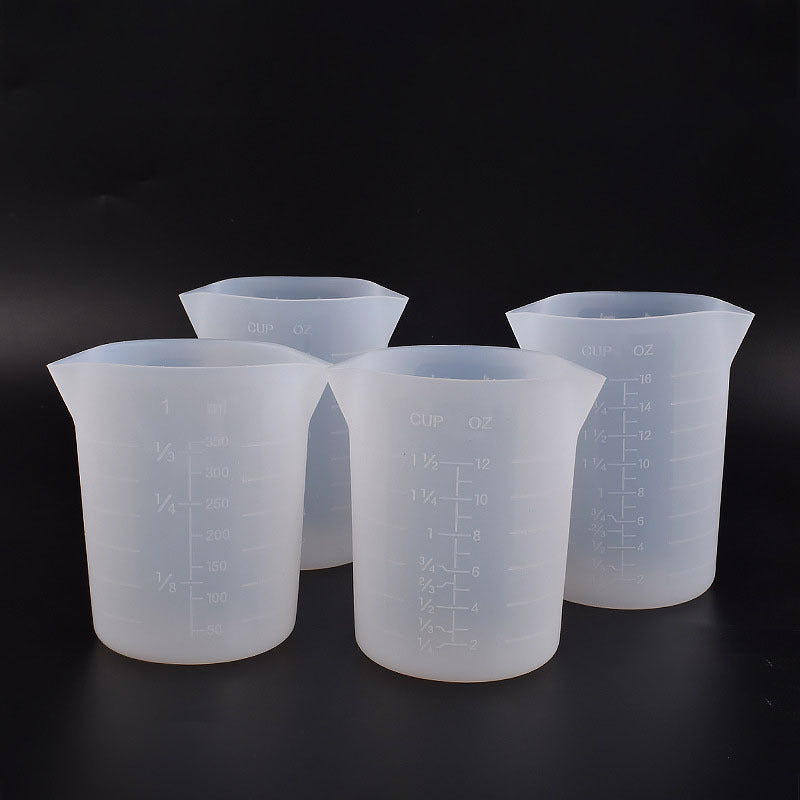30ml 100ml 250ml 600ml Silicone Measuring Cup UV Epoxy Resin Silicone Mixing Cup DIY Tools Resin Crafts Jewelry Mixing Tool