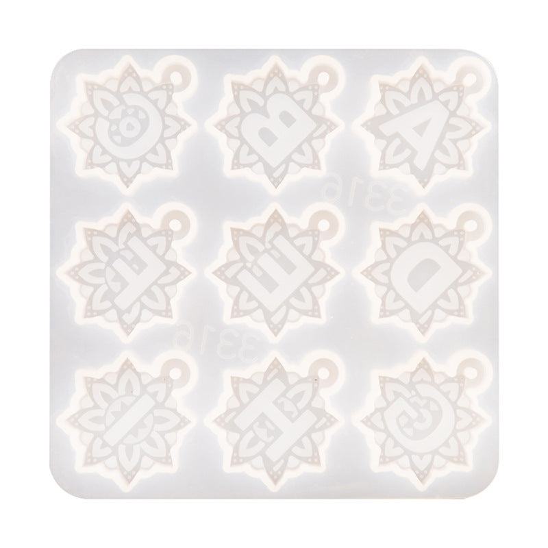 26 Letters Molds Keychain Molds for Keychains Fridge Magnets Phone Grips Ornaments Brooch Pendants Decorations
