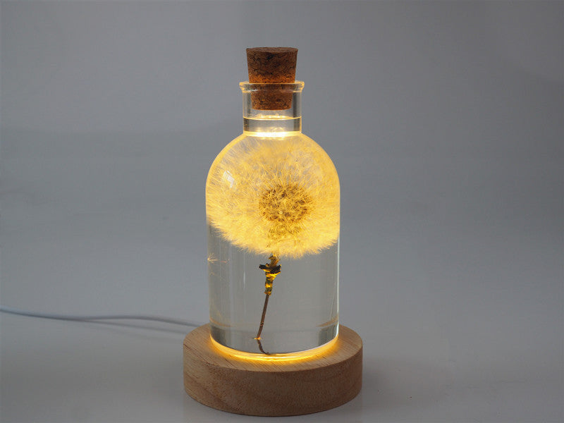 Bottle Shape Lamp Silicone Mold with LED Holder Lamp for Epoxy Resin Crafts Home Decoration
