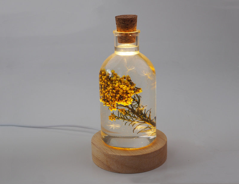 Bottle Shape Lamp Silicone Mold with LED Holder Lamp for Epoxy Resin Crafts Home Decoration
