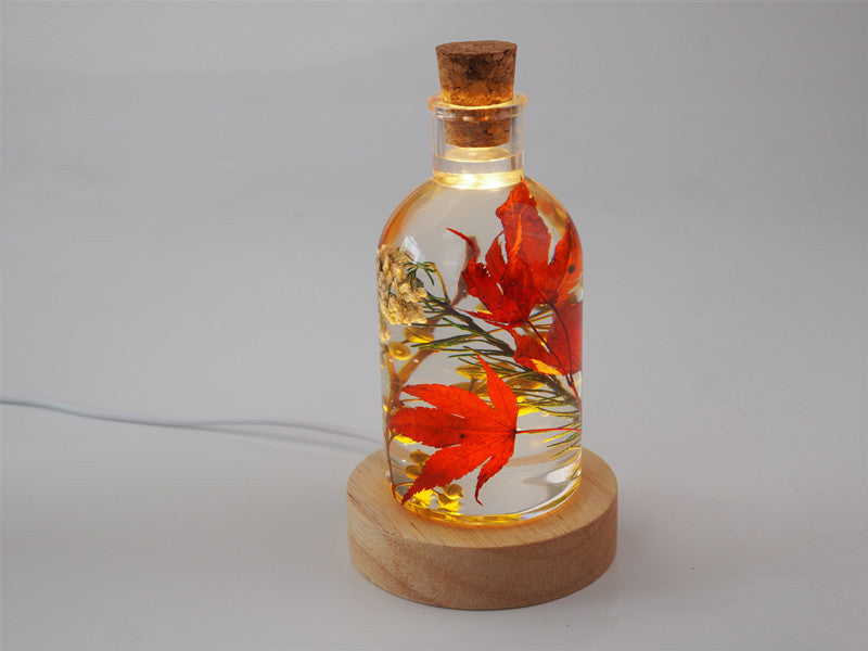 Bottle Shape Lamp Silicone Mold with LED Holder Lamp for Epoxy Resin Crafts Home Decoration