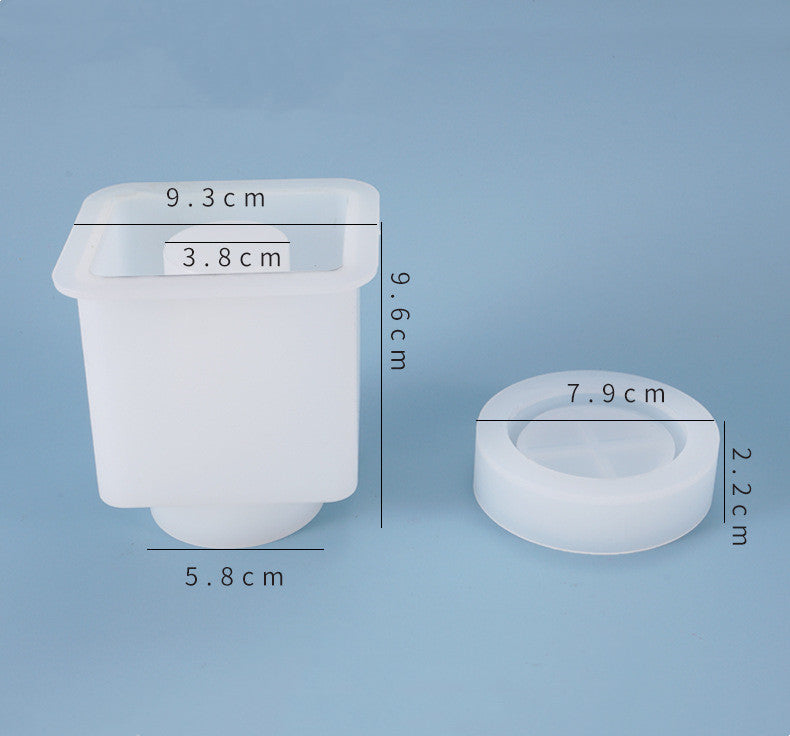 Storage Bottle Mold with Lid for DIY Resin Sealed Jar Making