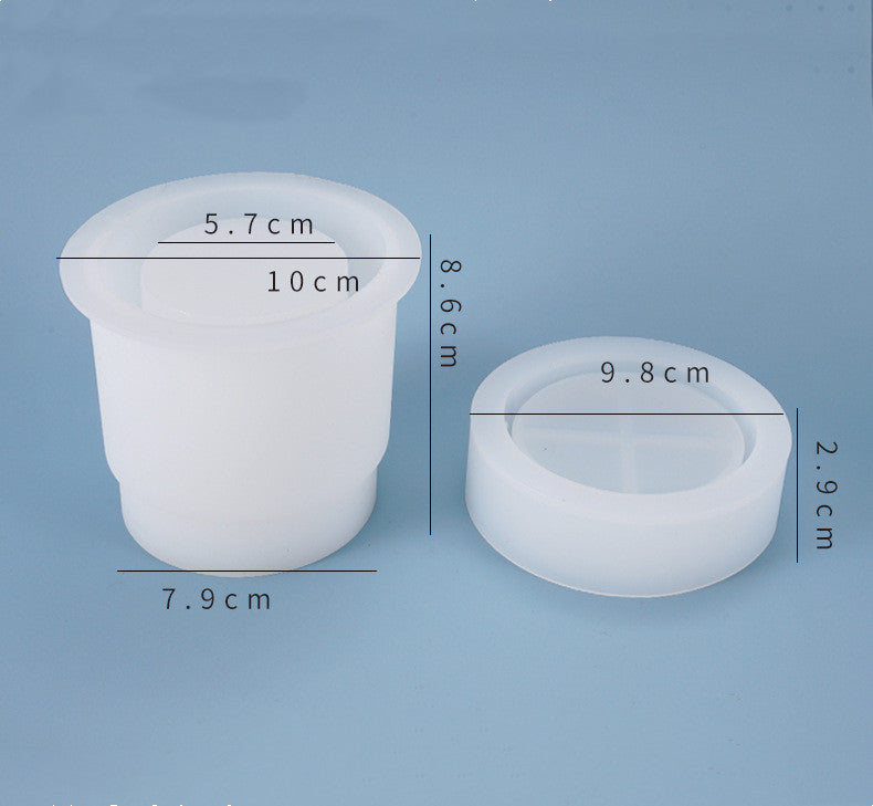 Storage Bottle Mold with Lid for DIY Resin Sealed Jar Making