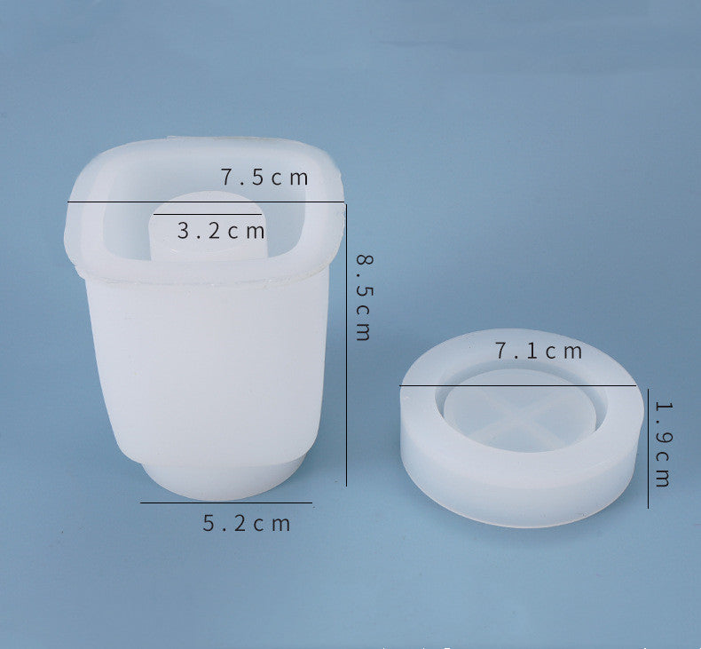Storage Bottle Mold with Lid for DIY Resin Sealed Jar Making