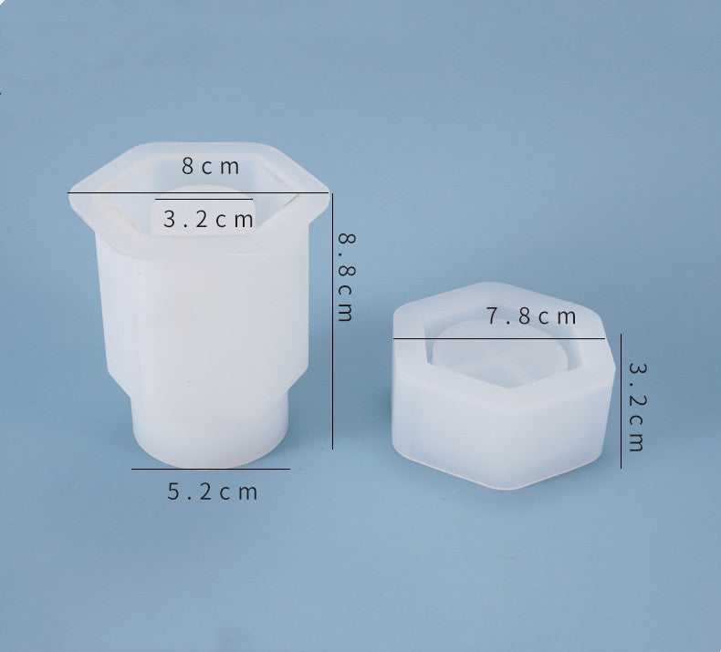 Storage Bottle Mold with Lid for DIY Resin Sealed Jar Making