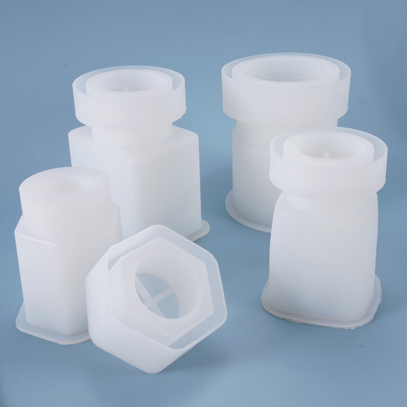 Storage Bottle Mold with Lid for DIY Resin Sealed Jar Making