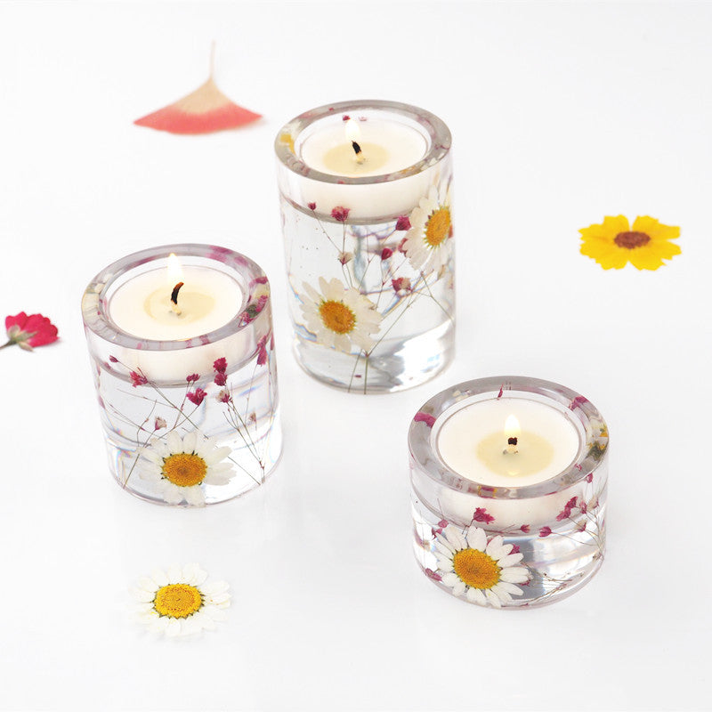 Silicone Mold Candle Holder Large Medium Small for DIY Aromatherapy Candle Tray Resin Desktop Decoration