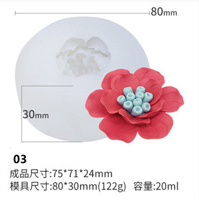 Variety Styles Aroma Flower Candles Mould for DIY Party Craft Gift Handmade Soap Bath Bomb