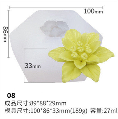 Variety Styles Aroma Flower Candles Mould for DIY Party Craft Gift Handmade Soap Bath Bomb