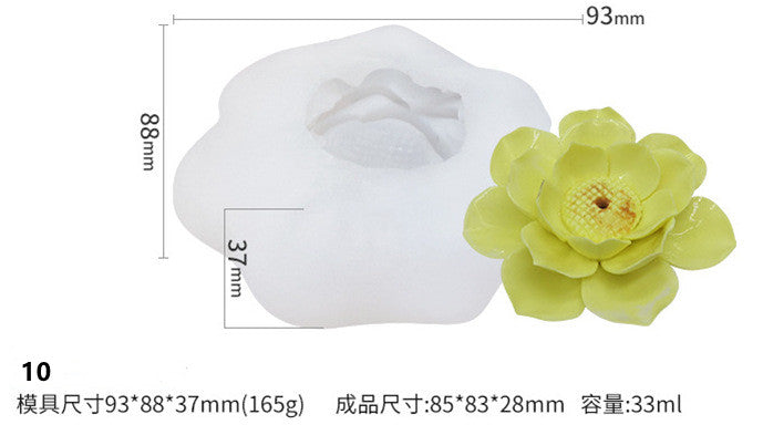 Variety Styles Aroma Flower Candles Mould for DIY Party Craft Gift Handmade Soap Bath Bomb