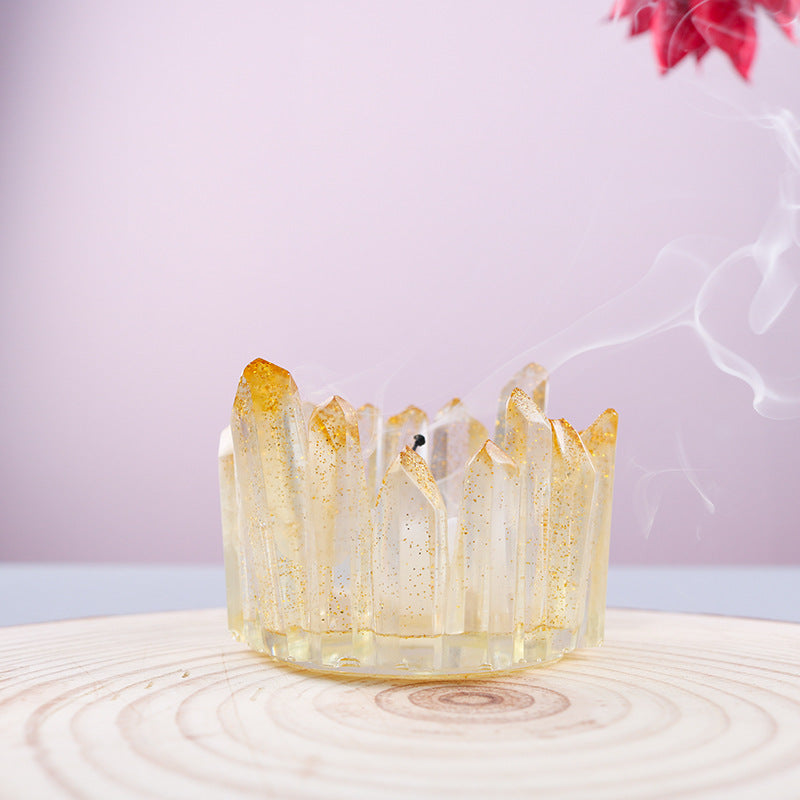 New Resin Silicone Crystal Candlestick Mold for DIY Jewelry Storage Box Candle Holder