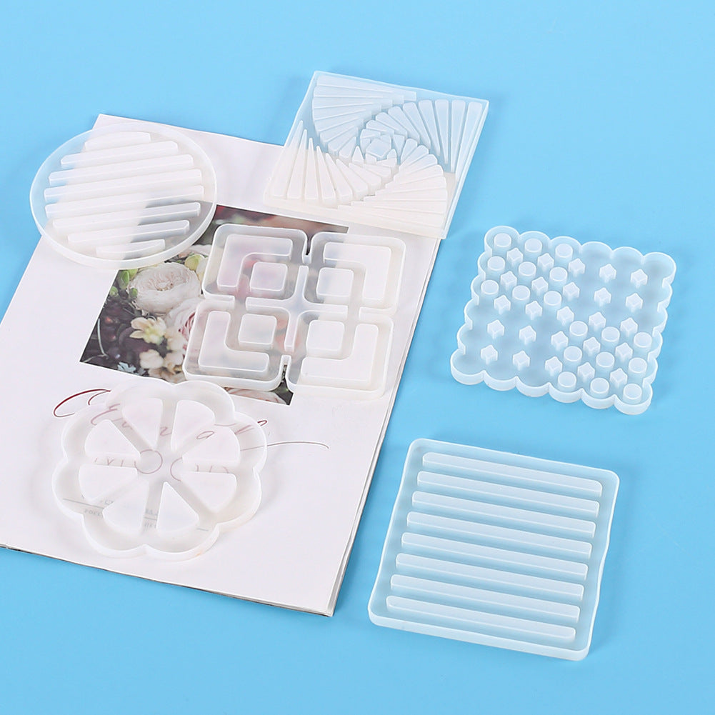 DIY Silicone Irregular Coaster Molds Epoxy Casting Molds for Casting Resin Crafts Cement
