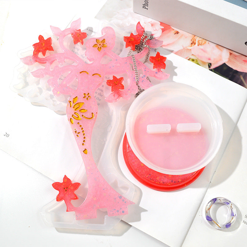 Desktop Storage Stand Silicone Jewelry Shelf Molds for Resin Display Rack Casting