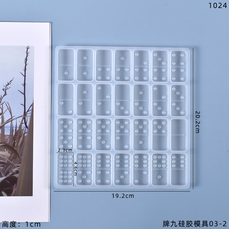 Domino Silicone Mold for Casting Resin Personalized Dominoes