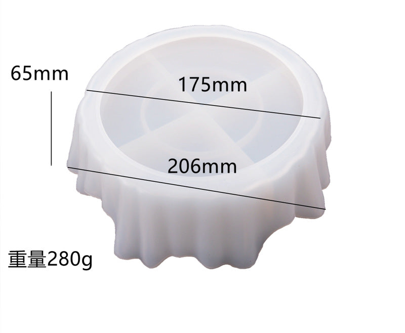 Crystal Epoxy Flower Pot Shelf Silicone Mold for DIY Crystal Resin Tray Making
