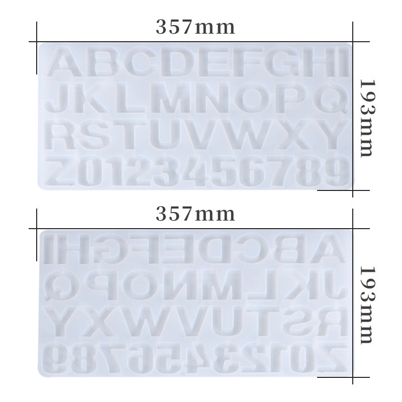 Letter Silicone Mold for DIY Making Epoxy Resin Key Chain Crafts Jewelry