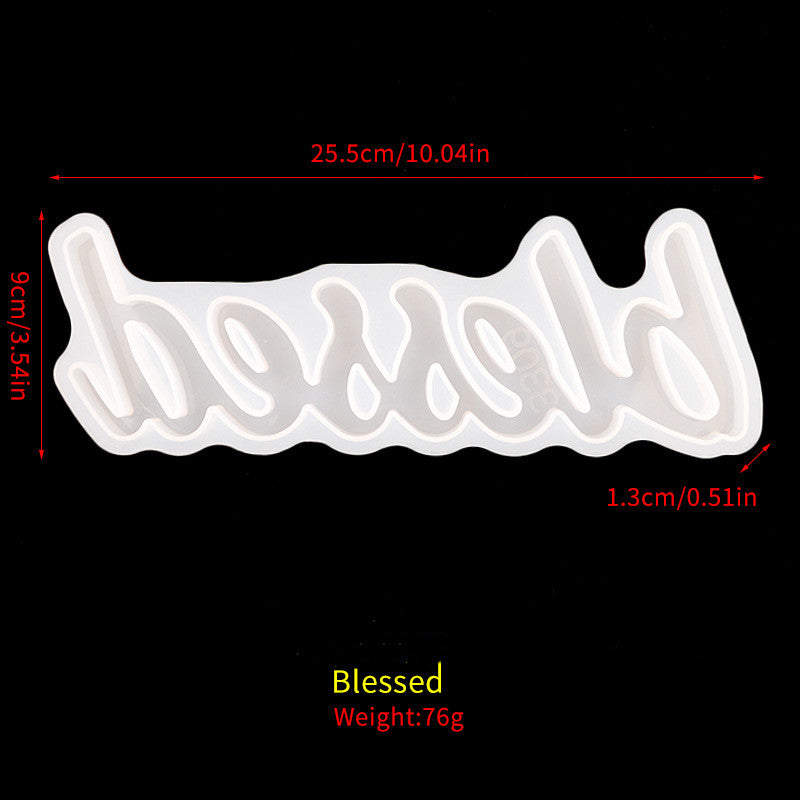 Love Family Various English Word Letter Silicone Molds for DIY Epoxy Resin Table Door Decorations