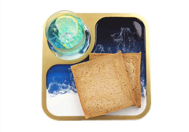 Large Silicone Meal Tray Mold for Epoxy Resin Serving Board Making