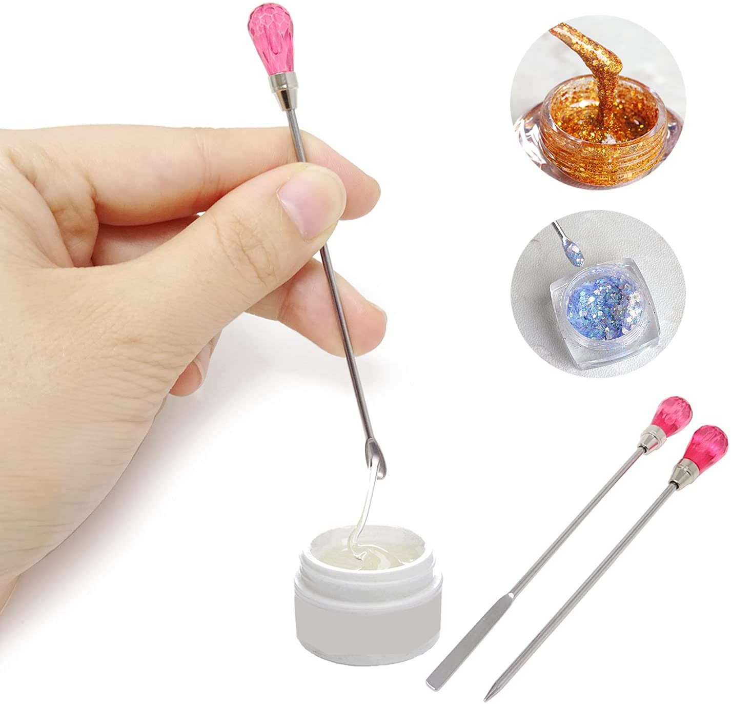 Resin Needle Spoon Tools Set Nail Art Tools for Silicone UV Epoxy Resin Mold Clay Craft DIY