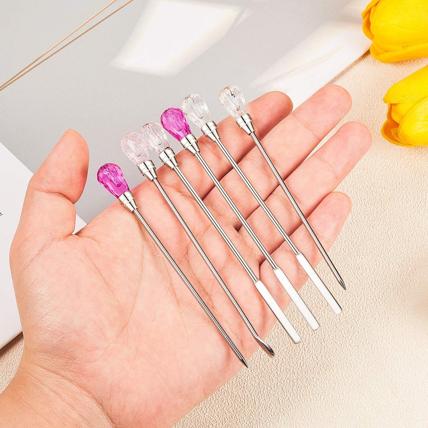 Resin Needle Spoon Tools Set Nail Art Tools for Silicone UV Epoxy Resin Mold Clay Craft DIY