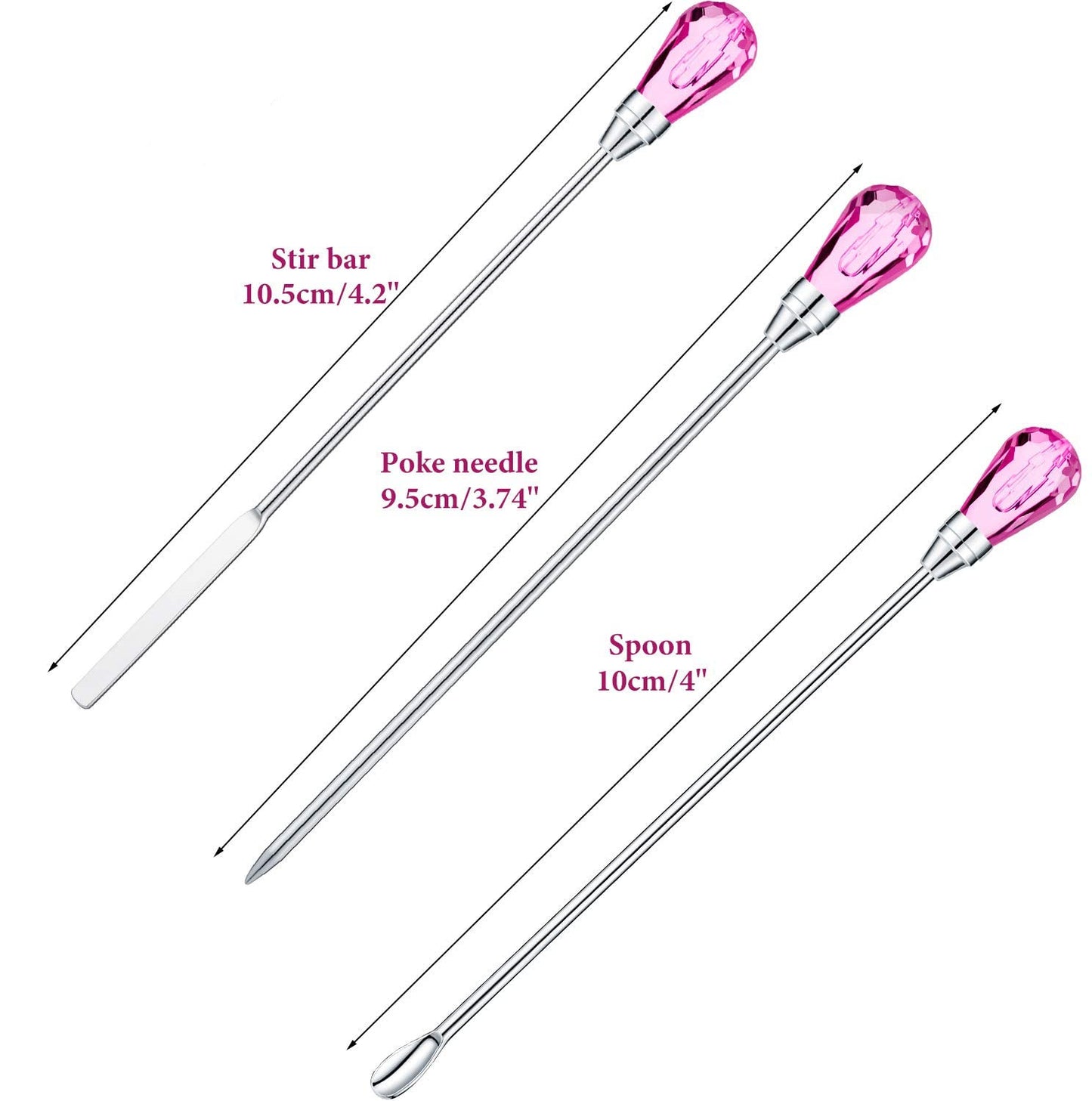 Resin Needle Spoon Tools Set Nail Art Tools for Silicone UV Epoxy Resin Mold Clay Craft DIY