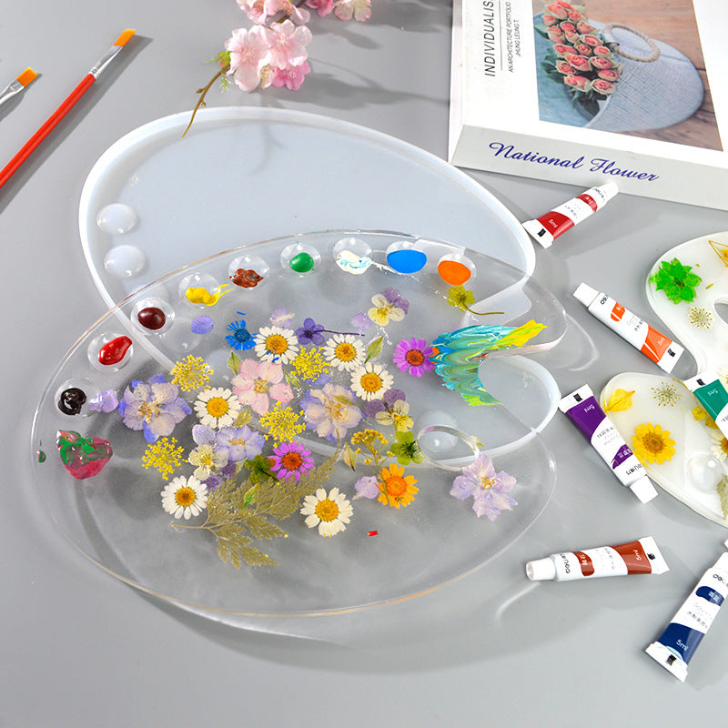 Silicone Color Palette Mold for Artistic Creation and Painting