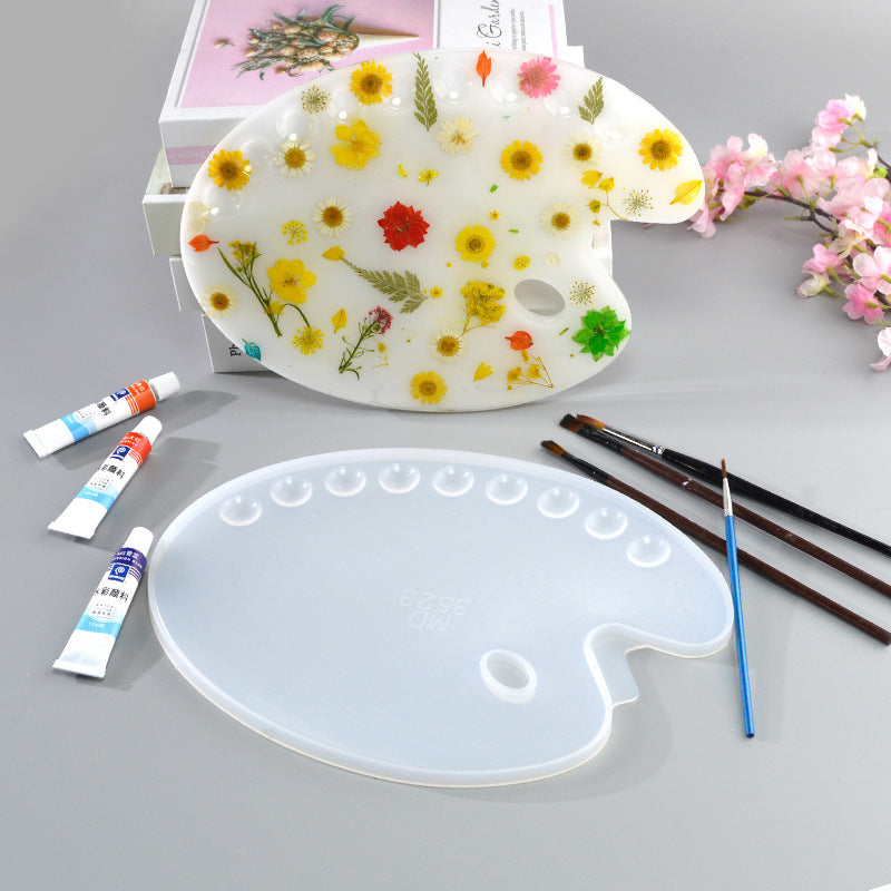 Silicone Color Palette Mold for Artistic Creation and Painting