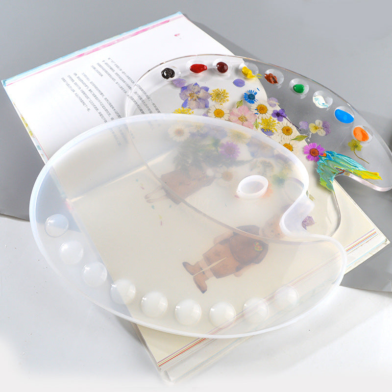 Silicone Color Palette Mold for Artistic Creation and Painting