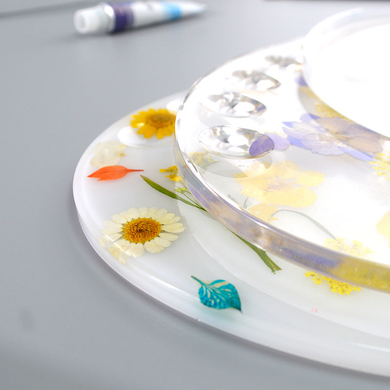 Silicone Color Palette Mold for Artistic Creation and Painting