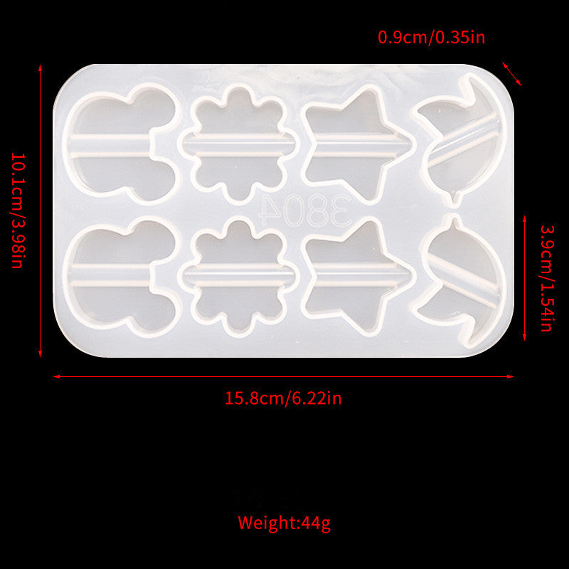 Silicone Topper Resin Straw Molds for Straws DIY Crafts Drink Decoration Making Casting