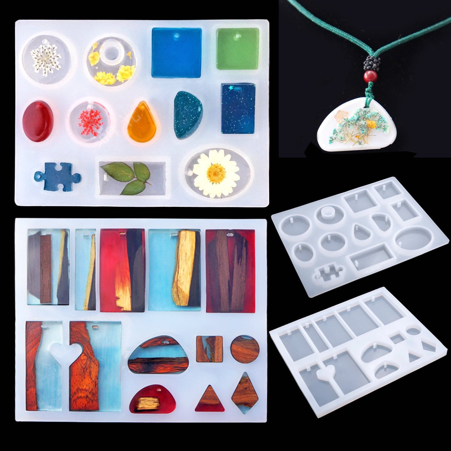 Jewelry Making DIY Starter Resin Kit 159 Pcs Silicone Casting Molds and Tools Set for Resin Crafts