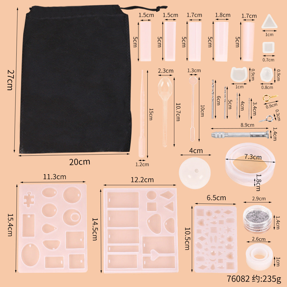 Jewelry Making DIY Starter Resin Kit 159 Pcs Silicone Casting Molds and Tools Set for Resin Crafts