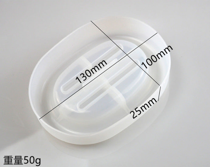Silicone Oval Square Holes Drain Soap Box Mold for Making Home Organizer Storage