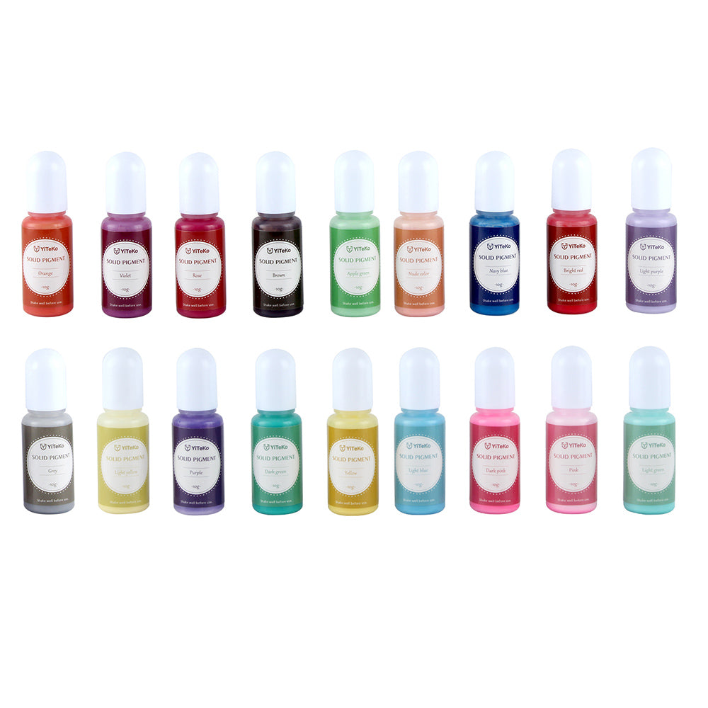 18 Colors Opaque Solid Pigment for UV Epoxy Resin Arts