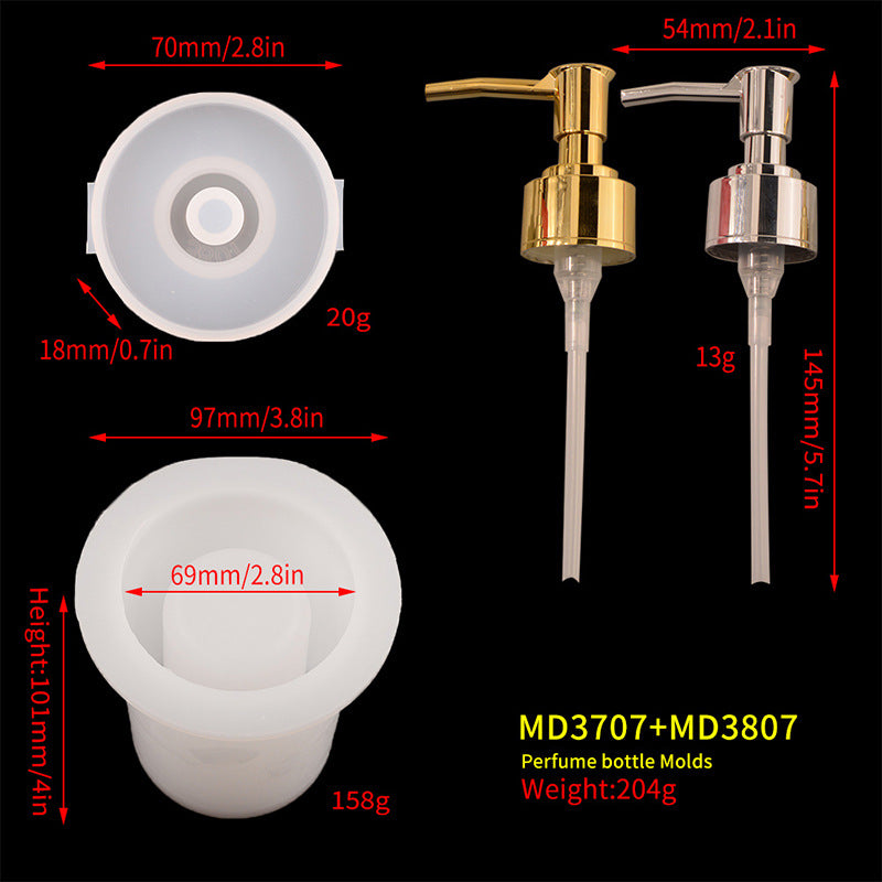 Perfume Bottle Silicone Resin Mold for Resin Squeeze Bottle Crafts Making