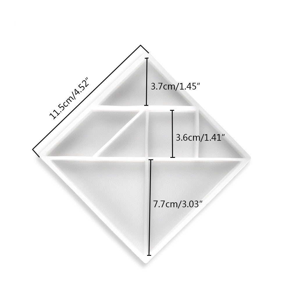 Tangram Bracelet Mold Tic Tac Toe Silicone Mold for DIY Resin Craft Kids Adult Table Game Home Decoration