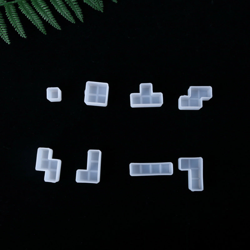 Silicone Tetris Cube Tray Molds for Making DIY Resin Crafts Toy