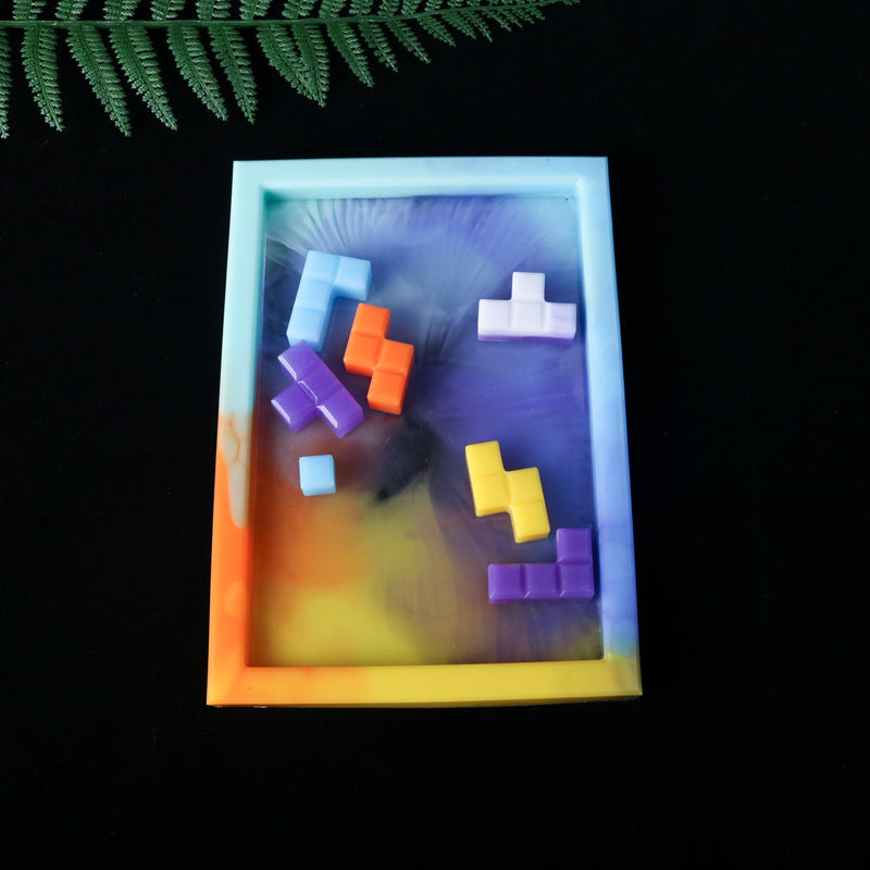 Silicone Tetris Cube Tray Molds for Making DIY Resin Crafts Toy