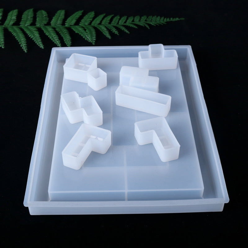 Silicone Tetris Cube Tray Molds for Making DIY Resin Crafts Toy