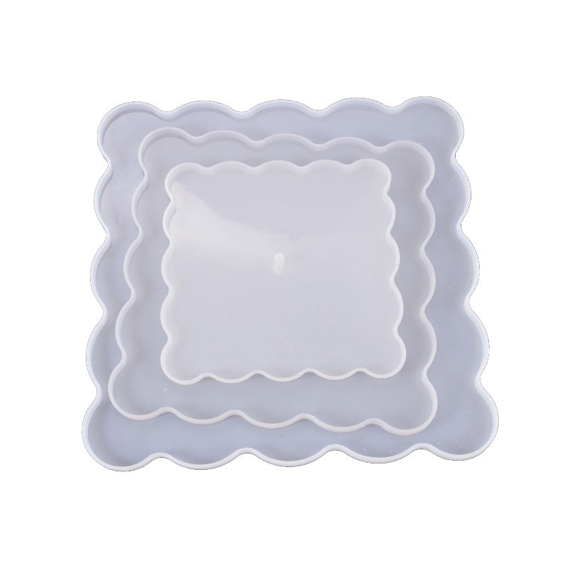 Cake Stand 3 Tier Resin Silicone Geode Mold Tiered Tray Mold for Making Resin Cupcake Serving Stand