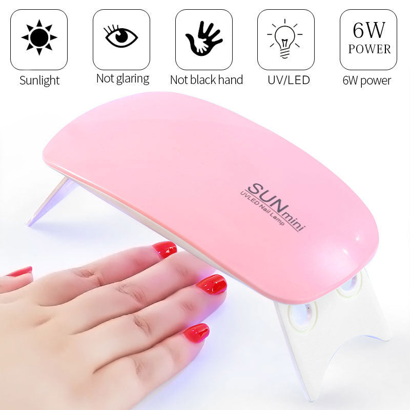 Mouse LED Phototherapy Lamp UV Nail Lamp Portable USB Nail Baking Lamp 6W