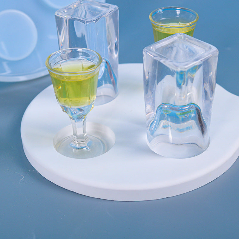 Wine Tray Silicone Mold for Making Party Resin Coasters Wine Glass Placement