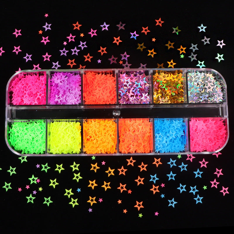Wholesale Color Nail Art Glitter Sequins Butterfly Love Flowers Stars Manicure DIY Glitter Sequin