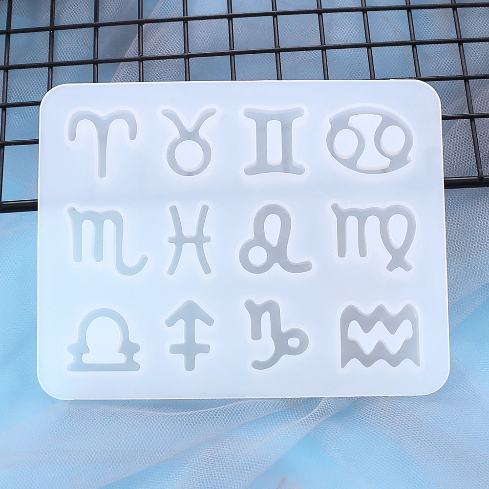 12 Horoscopes Silicone Casting Molds for DIY Resin Pendants Keychain Art Craft Handmade Making